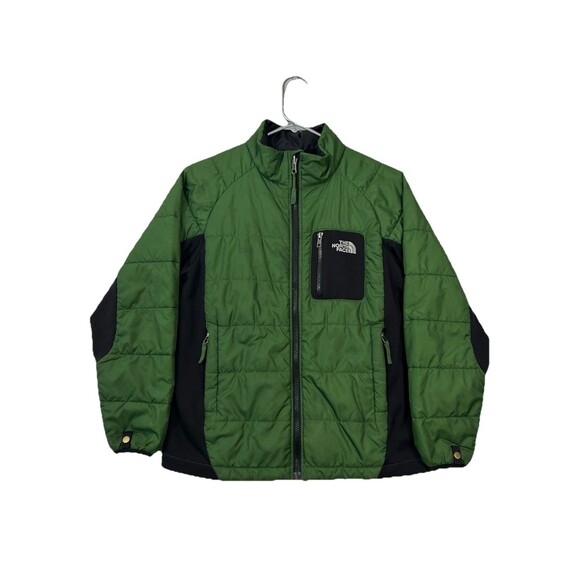 The North Face Other - The North Face Large 14/16 Jacket Green Black Quilted Insulated Puffer Full Zip